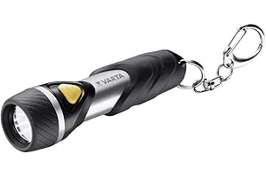 VARTA Lampe Torche LED incl. 1x pile AAA, Day Light Key Chain, lampe de poche à clé pratique, lumière résistante aux chocs, porte-clés idéal pour la maison, l'extérieur