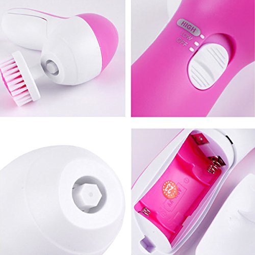 Bindex wasserdichte elektrische Gesichtsreinigungsbürste mit 7 verschiedene Bürstenköpfen für Gesichtspflege Tiefenreinigung Peeling und Massage in einem - 3