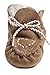 Brubaker Baby Sheepskin Moccasins Love Heart Embroidery - Fur Lined - Brown UK Size 5 (12 to 18 months)