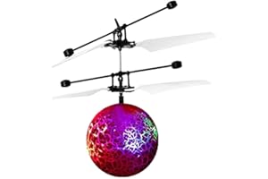 Gemini_mall® Flying Ball, Kids Toys Helicopter Mini Drone Magic RC Flying Toys with Shinning LED Lights Fun Gadgets for Boys Girls Kids Teenagers Adults (4#)