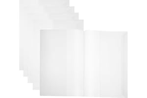 STOBOK 5Pcs Book Covers Sheet Protectors Clear with Adjustable Self- Closure 16K Size for Books