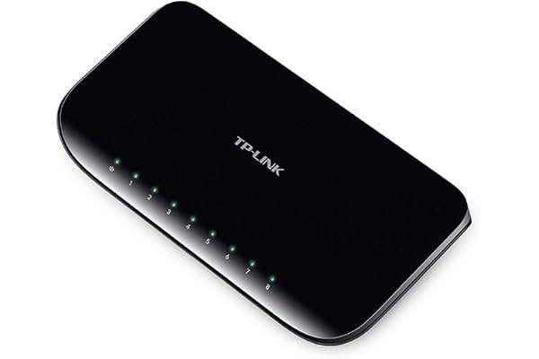 TP-Link 8 Port Gigabit Ethernet Network Switch Hub | Plug and Play | Desktop or Wall-Mount | Plastic Case Ethernet Splitter |