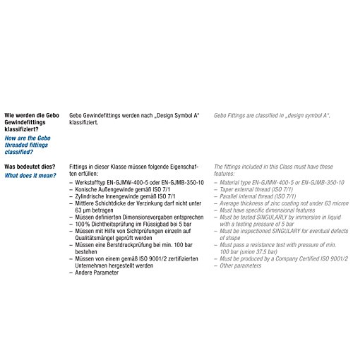 Stabilo-Sanitaer Rohrbogen 1 Zoll DN25 kurz 2xIG Bogen Temperguss Fitting Gewindefitting Tempergussfitting Rohrfitting - 6