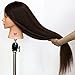 Neverland 70% Hair 26" Long Hair Hairdressing Training Head with Clamp Dark Brown UK STOCK