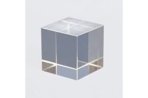 JAUHMUI Mehrfarbiger Würfel Prisma Brille,Transparent Cube Optisches Glas Würfel Prisma,Optic Prism Cube,Physik Lehre Präzision Optisch Glas Prisma,für Physik, Unterricht, Forschung, Dekoration (70mm)