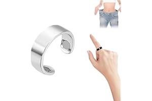 FOAPECA 2024 New Olux Ring 1ST Gen, Olux Magnetic Ring, Acupressure Magnetisc Ring, Lymphatic Drainage Therapeutic Magnetic Ring for Wome Men (Silver)