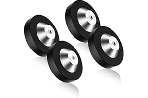 Tertullus 4 Pcs Speaker Spike Pads Pom+Stainless Steel 49mm×13mm Speaker Spike Floor Protectors Isolation Base Mat Speaker Spike Shoes