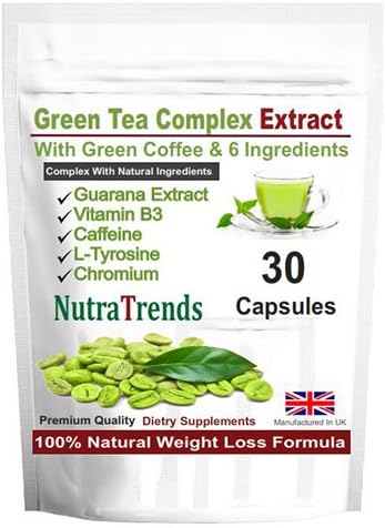 Green Tea Complex With Green Coffee,Guarana ,Vitamin B3, Fast Fat Burner,Slimm Weight Loss 30 Capsules