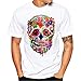 Produktbild Herren T Shirt Weiß Rundhals UFODB Männer Unisex Damen Basic O-Neck Slim Fit T-Shirts Business Kurzarm Unterhemd Oversize Sommer Modernes Sweatshirt Freizeit Hemd