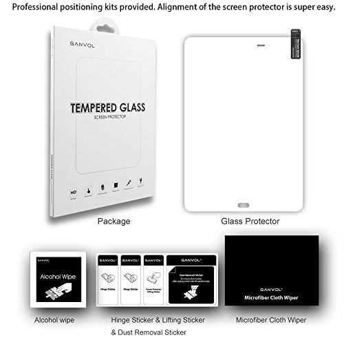 Ganvol Panzerglasfolie Samsung Galaxy Tab A T550N T555N 24,6 cm (9,7 Zoll) Panzerfolie 9H Hartglas Folie Panzerglas Echtglasfolie Glasfolie - 5