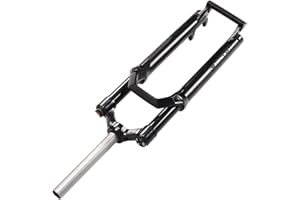 Otufan Bike Front Fork,27.5 Inch Aluminum Alloy Shoulder Lock Mechanism Outdoor Off Road Mute Shock Absorbing Integrated Structure Bike Fat Air Fork for Road Mountain Bike MTB