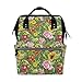 Produktbild COOSUN Aquarell Wiesenblumen Nappy Wickeltasche Wickelt Rucksack mit Insulated Taschen Stroller Straps, große Kapazitäts-Multi-Funktions-stilvolle Windel-Tasche für Mama Dad Außen Groß mehrfarbig