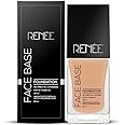 RENEE Face Base Liquid Foundation - Coffee, 23ml | Enriched with Hyaluronic Acid & Vitamin E, Provides SPF 8 Protection, Weightless, Long-lasting Matte Finish