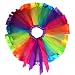 Rosennie Girls Kids Petticoat Rainbow Partty Bowknot Skirt Dress Dancewear (M(Age4-6Y))