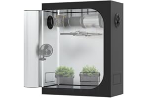 THE HOOKAH The Grow Deluxe D600 Growzelt 120x60x150 cm - Indoor Anbauzelt mit herausnehmbarer Wanne, hochreflektierendes Mylar licht- und wasserdicht