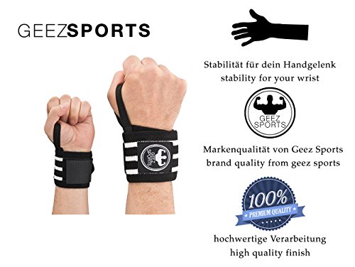 Geez Handgelenkbandage [2er Set] von Sportlern für Sportler I Handbandage Handgelenkstütze Handgelenkschoner - 3