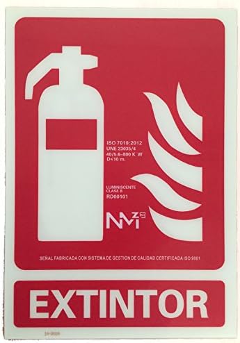 Luminescent Sign Fire Extinguisher Class B