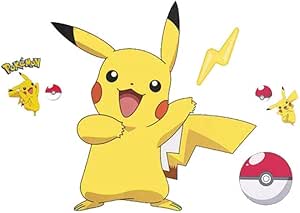 Pokemon Pikachu Peel And Stick Wall Decals For Children Wall Decoration Amazon Co Uk Baby Products
