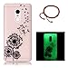 Produktbild Schutzhülle für Xiaomi Redmi Note 4, GOCDLJ Ultra Thin TPU Luminous Fluoreszierendes Licht Leuchtende Nacht Hülle Muster Gel Skin Transparent Bumper Rand Cover Tasche Bunte Handyhülle Protective Case Schale schützende Durchsichtig Rückschale Clear Rubber Pattern Fall Handytasche Weiche Ränder Etui + Chinesischer Stil Rote Armbänder für Xiaomi Redmi Note 4 Design Traum Löwenzahn