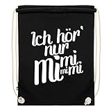 VISUAL STATEMENTS® Turnbeutel schwarz mit Spruch / Viele verschiedene Sprüche & Designs / PREMIUM QUALITÄT / Robuste Kordel & 100% schwere Baumwolle / Collegebag / Gymbag / Sportbeutel / Mimimi - 