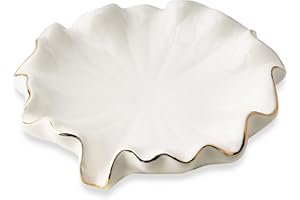 YoHyien Ceramiczna Mydelniczka, Mydelniczka w Kształcie Liścia Lotosu do Łazienki, Taca na Mydło, Uchwyt na Mydło do Prysznica, Kuchni i Zlewu, Utrzymuje Mydło Suche