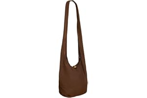 PANASIAM Borsa a tracolla in tinta unita I per uomo e donna I grande borsa in cotone in 2 misure - piacevolmente leggera e robusta I con zip e tasca interna extra I borsa a tracolla