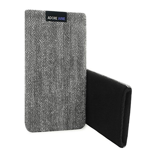 Adore June Custodia Samsung Galaxy Note 8, [Serie Business] Materiale Caratteristico [Tessuto a Spina] Display di Pulizia Effetto Case Cover per Galaxy Note 8 [Grigio / Nero]