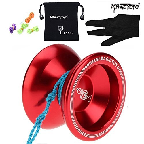 Originale Yo-Yo Magico T5 Overlord Alluminio Professionale Yo-Yo Yoyo Palle + Guanti +5 Strings