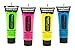 Paint Glow UV Neon Face and Body Paint 10 ml - Pack of 4