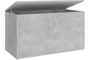 vidaXL Cassapanca Grigio Cemento 84x42x46 cm in Legno Ingegnerizzato