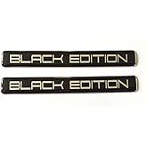 2 x 106mm BLACK EDITION Domed Stickers/Decals
