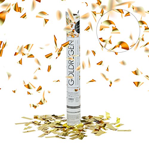 Relaxdays Party-Popper 40 cm, 6-8m Effekthöhe, Konfetti-Shooter, Konfetti-Kanone, verschiedene Farben und Motive