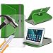 Produktbild Spyrox - Oppo Foldable Tablet 7 (7 inch) Tablet- Hülle PREMIUM PU 360 Rotierende Leder-Brieftasche Folio Faux 4 Springs Stand mit gehärtetes Glas LCD-Display Schutzfolie -Green
