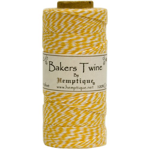 Hemptique Baumwolle Baker 's Twine Spule 2 lagig 410 '-yellow, andere, mehrfarbig