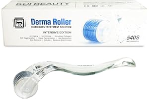 ‎KOI BEAUTY KOI BEAUTY Derma roller 1mm für Haarwachstum für Frauen Männer, Microneedling Roller mit 540 Edelstahl Nadeln, Bartroller für Bartwuchs, Nadelroller für Haare Scalp Bart Gesicht Körper
