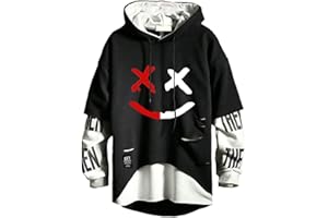 Hello MrLin Men's Techwear Hip Hop Hoodie Japanese Streetwear Patchwork Urban Jumper