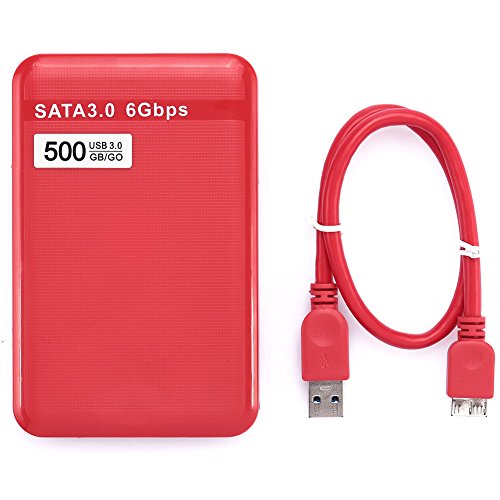Tiptiper 500GB SATA External Hard Disk Drive, 2.5" USB 3.0 Portable HDD for Laptop,Mac