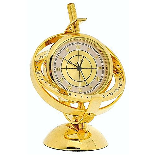Uhrminiatur, Globus, vergold. massives Messing, Novelty Sammleruhr IMP32 Uhrminiatur, Globus, vergold. massives Messing, Novelty Sammleruhr IMP32