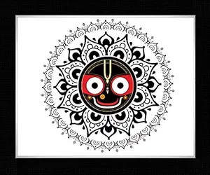 Shree Handicraft Lord Jagannath Ji Painting Photo Frame Wall Mount Frame for Home Deco (8inch X 10 inch X 0.5 inch) Acrylic Sheet Use