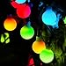Produktbild Wasserdicht LED Globe Lichterkette,KINGCOO 23ft/7M 50 LED Solar Kugel Lichterkette,Innen und Außen Deko Glühbirne,Weihnacht Sbeleuchtung für Hochzeit,Party,Weihnachtsbaum (Bunt)