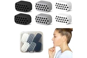 XXLKVSK 6Pcs Jaw Trainer, Jaw Exerciser, Jawline Exerciser Chew, Facial Muscles Exerciser for Women and Men for Strengthen and Regulate Facial Muscles