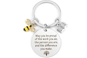 Hoosmoon Teacher Keyring, Teacher Gifts for Women Men, Presents for Teacher, Teacher Christmas Gifts, Thank You Gifts for Teacher End of the Year, Teacher Colleague Gifts, Teacher Assistant Gifts