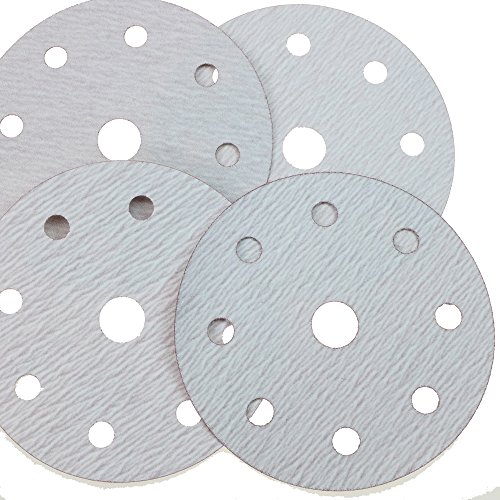 ROTIX Set 20 Stück Klett-Schleifscheiben Ø 125 mm gelocht | mittel bis fein | je 5x Korn #180/240/320/400 | Made in Germany