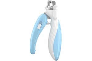 Peticularz® Niebieskie nożyczki do paznokci w kształcie wielorybów dla kotów i psów, z oświetleniem LED do wykrywania latających lisów, precyzyjna pielęgnacja pazurów i komfort