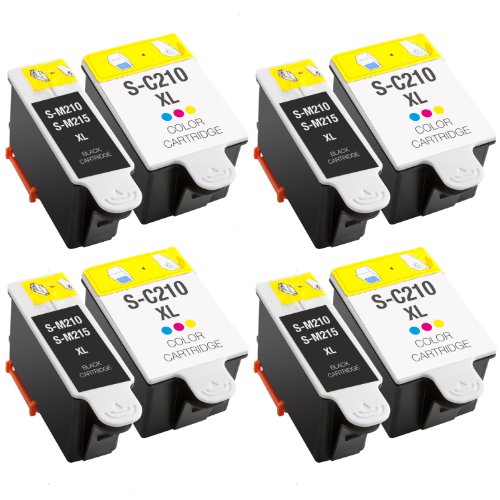 PlatinumSerie® Multipack 8x Patrone XL für Samsung 4x INK-M210/215 Black & 4x INK-C210 Color CJX-1000 CJX-1050W CJX-2000FW - 2