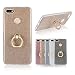 Produktbild Everainy Kompatibel für Huawei P9 Lite Mini/Y6 Pro 2017 Hülle Silikon Gummi Neu Cover mit Ring 360 Grad Ständer Hüllen für Huawei P9 Lite Mini Handyhülle Stoßfest TPU Stoßstange Schutzhülle (Gold)