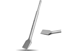 Monkey King Bar SDS Plus Tile Chisel Bits 250 x 40MM，25° Angled Bent Wide Chisel Made for Tile Removal，SDS Chisel Compatible with SDS Plus Hammers