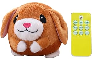 RuiDay Bouncing Pig Plush Toy for Small & Medium Dogs - Washable, Interactive, Talking Moving Dog Toy for Boredom Relief