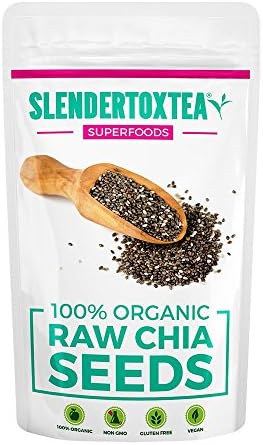 Slendertoxtea Superfoods - Organic Raw Chia Seeds (250g)