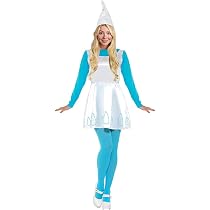 knee length dresses for ladies Girls Blue Elf Smurfette Costume main image 1